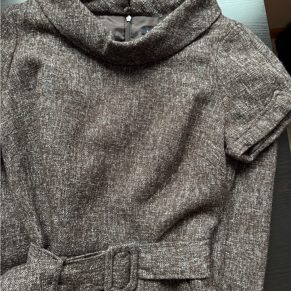 Banana Republic Brown Tweed Belted Sheath Dress Size 10 - Picture 10 of 10